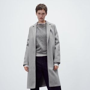 Zara Gray Lapel coat